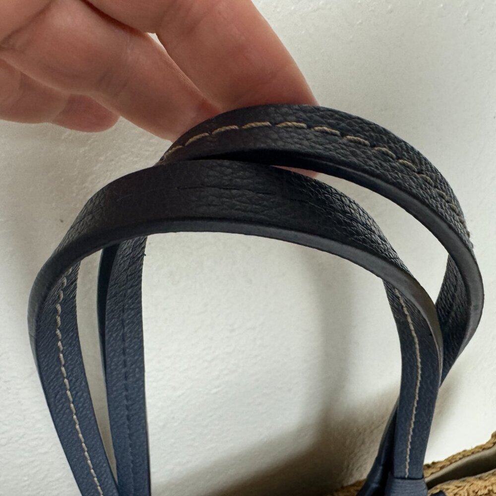 Brighton Woven Shoulder / Hand Bag Blue & Silver Details - Picture 4 of 9